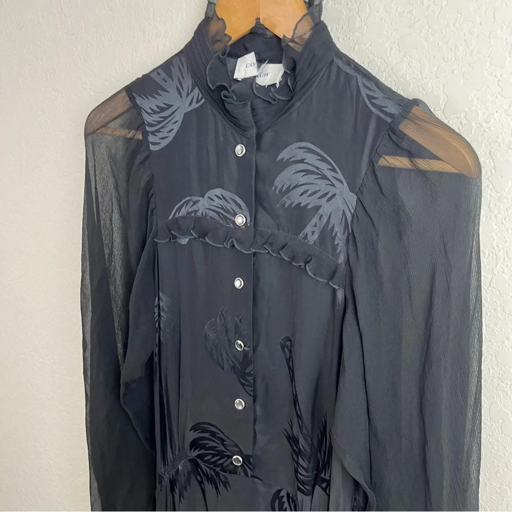 Coach Palm Tree Jacquard Dress